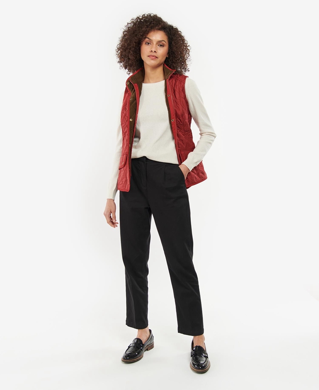 Barbour Cavalry Női Mellény Piros | 230875-TPA