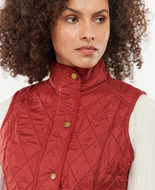 Barbour Cavalry Női Mellény Piros | 230875-TPA