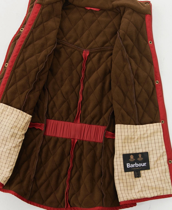 Barbour Cavalry Női Mellény Piros | 230875-TPA