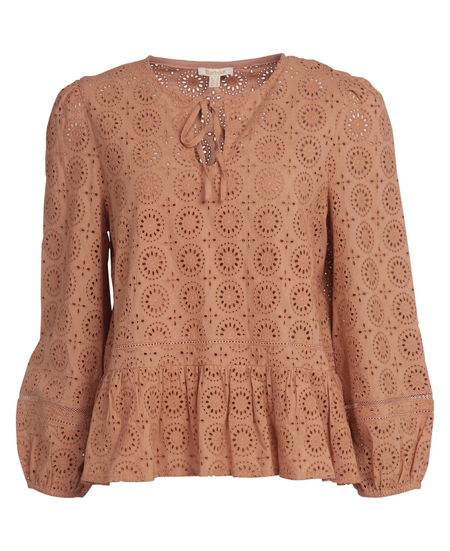Barbour Cherbury Top Női Ingek Barna | 190762-HCQ