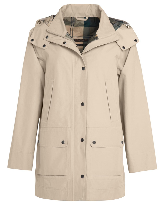 Barbour Clary Női Vízálló Kabát Bézs | 296503-QVZ