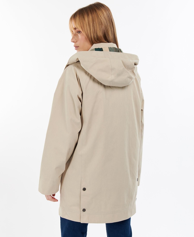 Barbour Clary Női Vízálló Kabát Bézs | 296503-QVZ