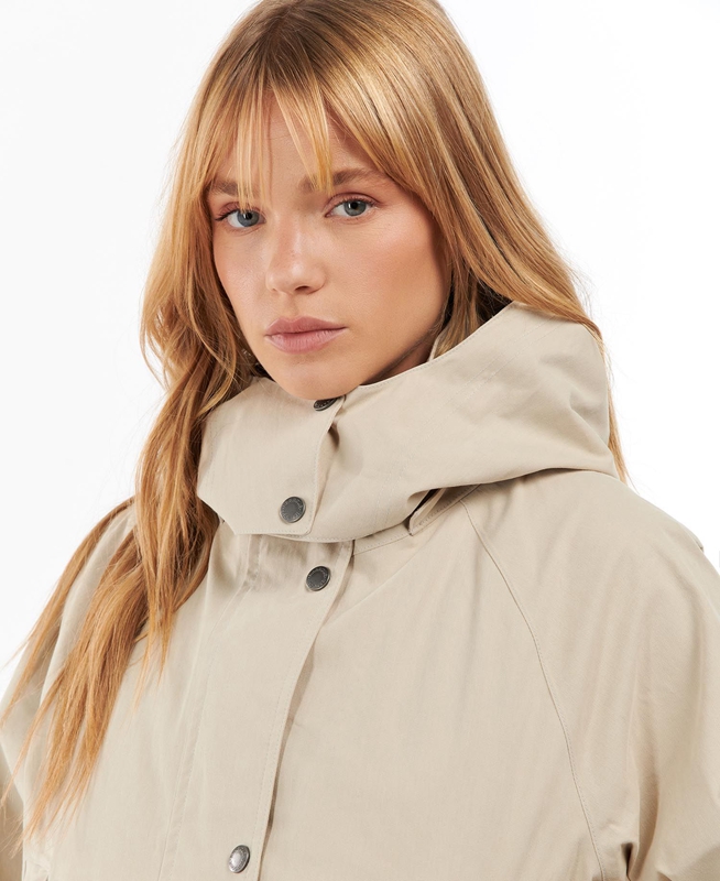 Barbour Clary Női Vízálló Kabát Bézs | 296503-QVZ