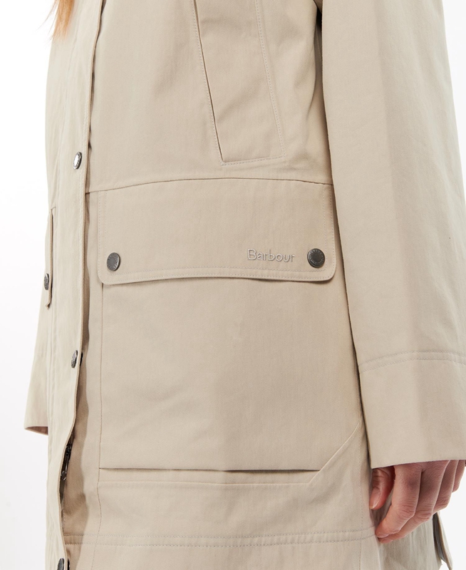 Barbour Clary Női Vízálló Kabát Bézs | 296503-QVZ