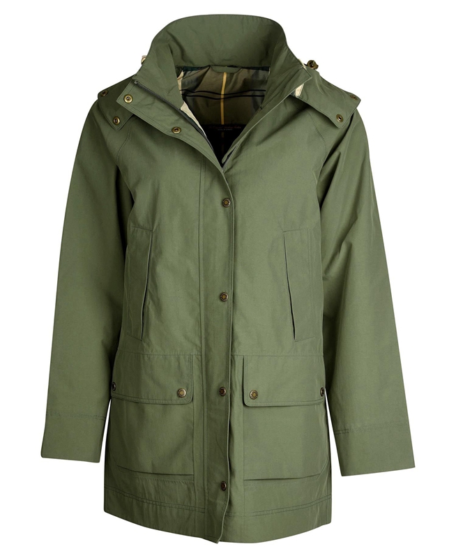Barbour Clary Női Vízálló Kabát Zöld | 745918-JZR