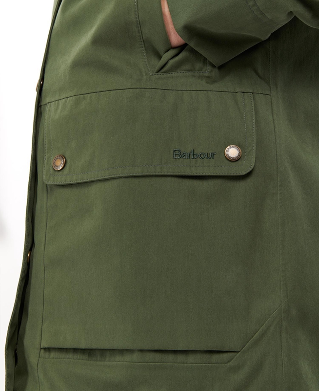 Barbour Clary Női Vízálló Kabát Zöld | 745918-JZR