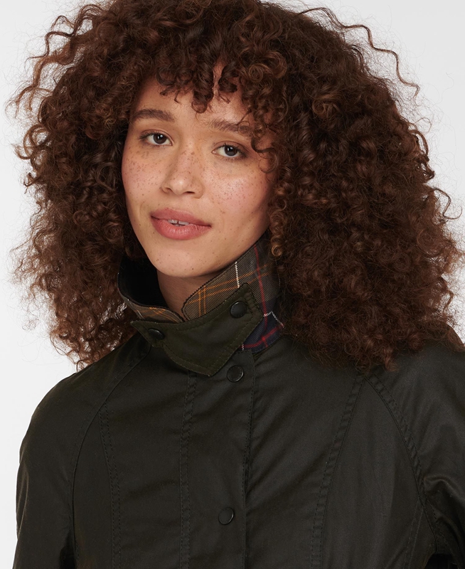 Barbour Classic Beadnell® Női Viaszos Kabát Olivazöld | 358167-YNV