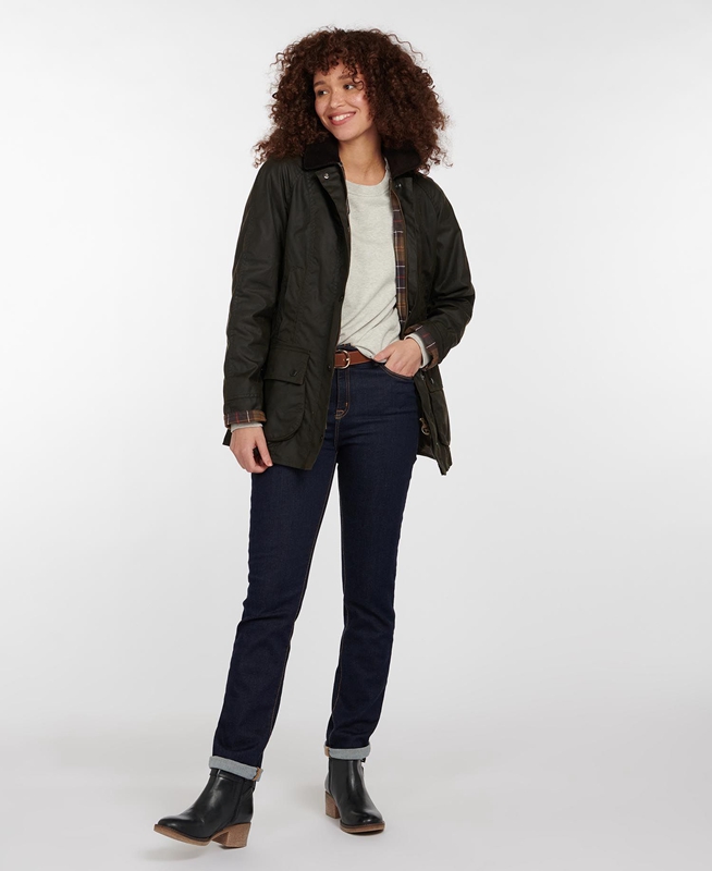 Barbour Classic Beadnell® Női Viaszos Kabát Olivazöld | 358167-YNV