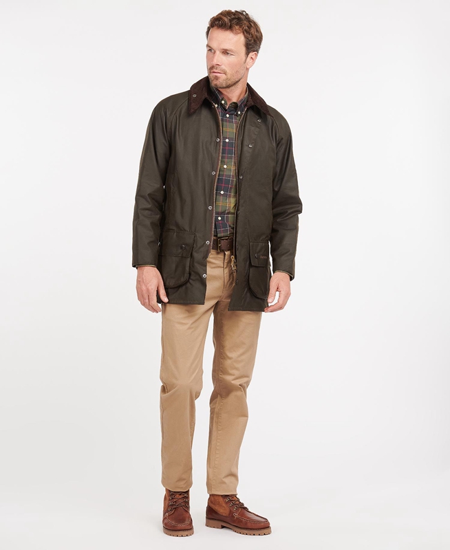 Barbour Classic Beaufort® Férfi Viaszos Kabát Olivazöld | 256714-FRL