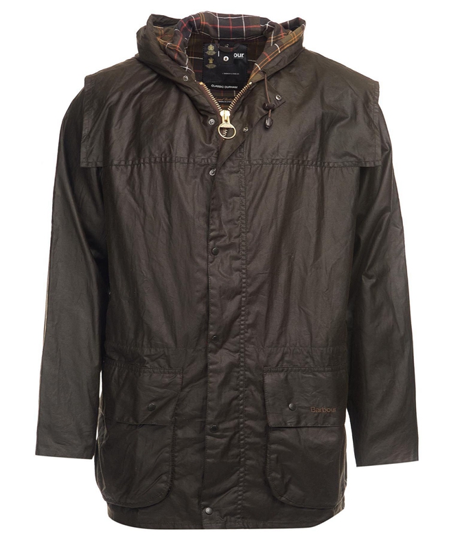 Barbour Classic Durham® Férfi Viaszos Kabát Olivazöld | 485673-ZPO