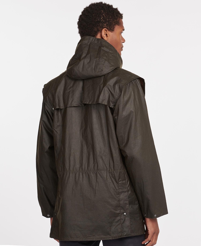 Barbour Classic Durham® Férfi Viaszos Kabát Olivazöld | 485673-ZPO