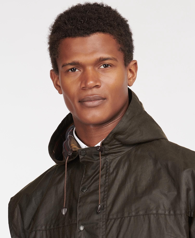 Barbour Classic Durham® Férfi Viaszos Kabát Olivazöld | 485673-ZPO