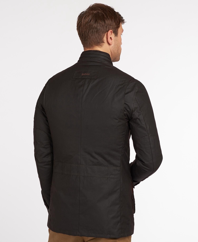 Barbour Corbridge Férfi Viaszos Kabát Fekete | 052738-LEW