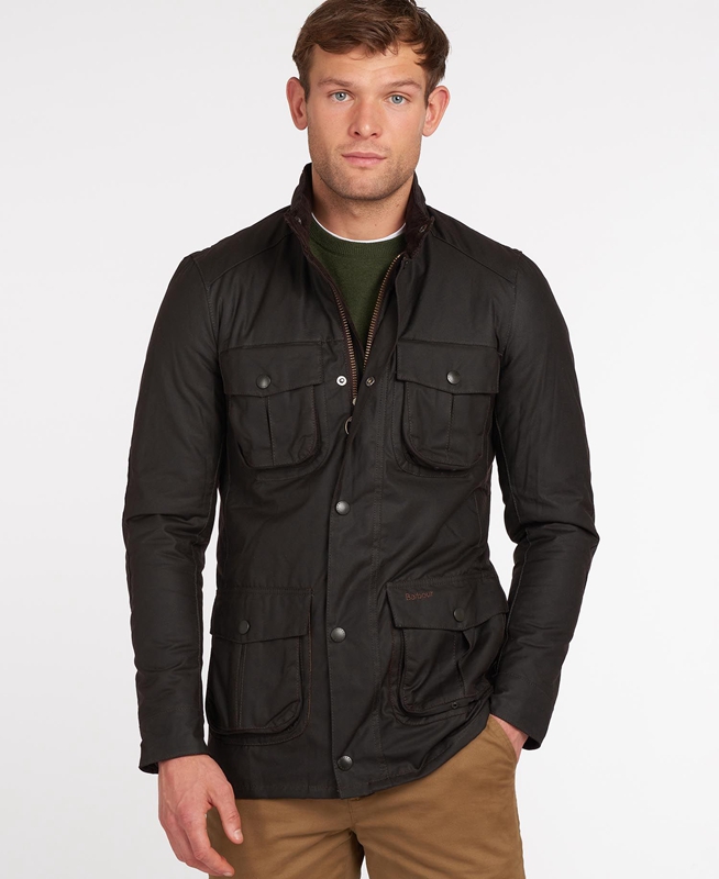 Barbour Corbridge Férfi Viaszos Kabát Fekete | 052738-LEW
