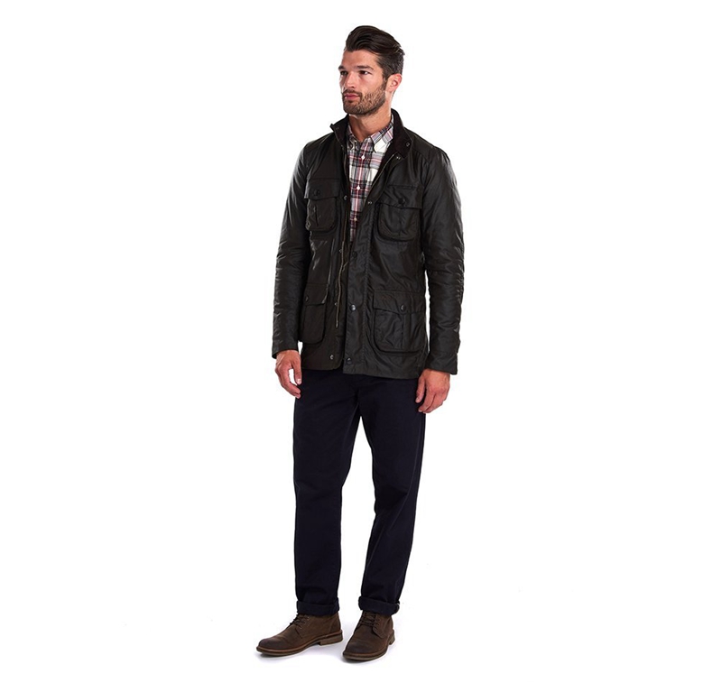 Barbour Corbridge Férfi Viaszos Kabát Olivazöld | 827541-KLA