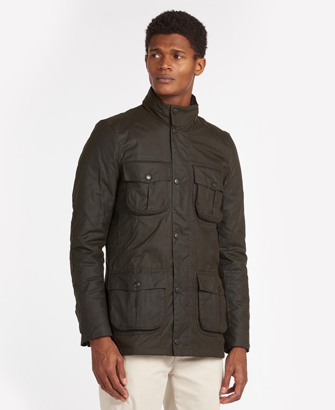 Barbour Corbridge Férfi Viaszos Kabát Olivazöld | 827541-KLA