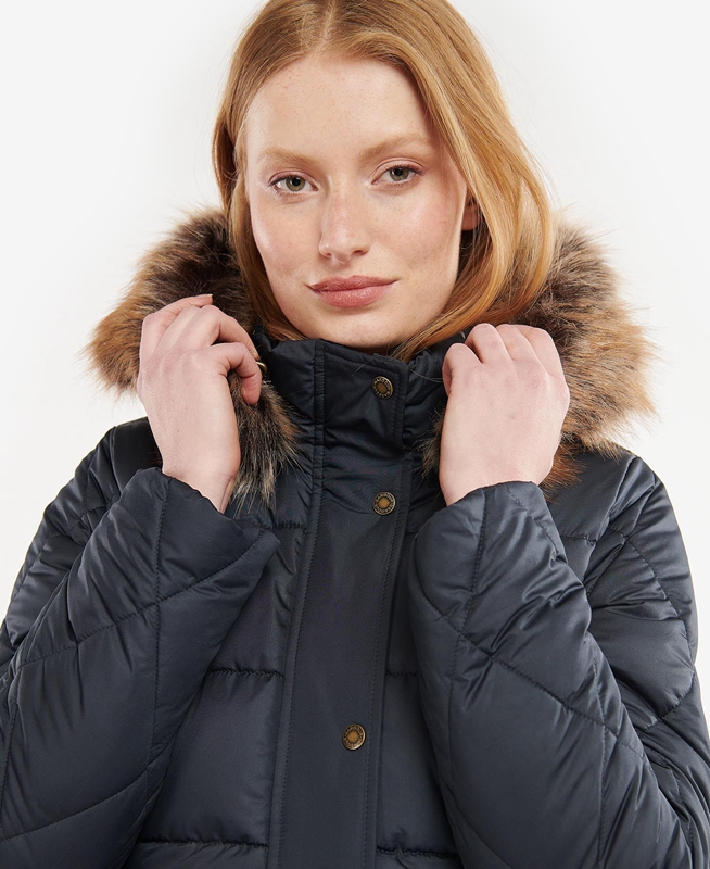 Barbour Daffodil Női Vattázott Kabát Sötétkék | 413067-ZBQ