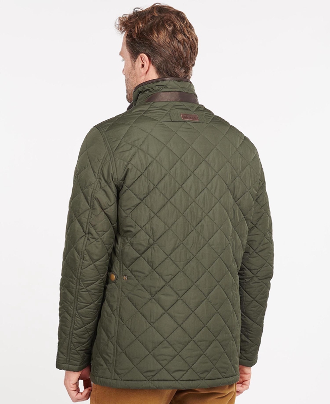 Barbour Devon Férfi Vattázott Kabát Zöld | 218043-FTQ