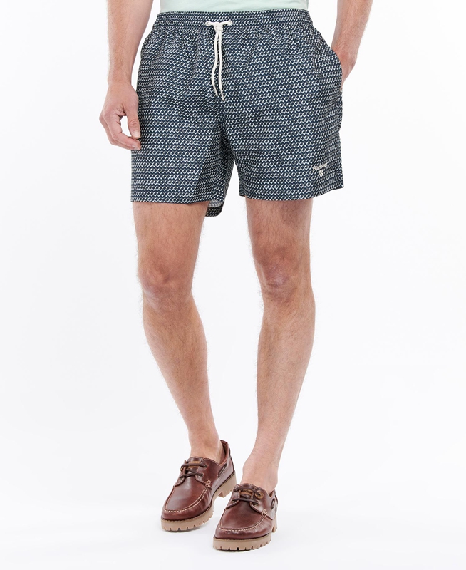 Barbour Diamond Geo Swim Férfi Nadrág Sötétkék | 325968-NCD