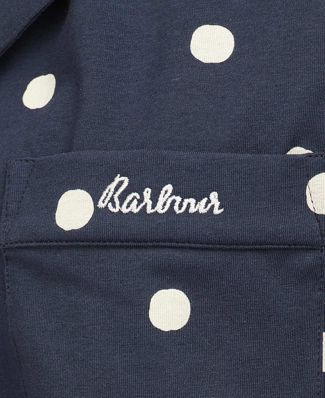 Barbour Dotty PJ Set Női Hálóruha Sötétkék | 451392-MZX