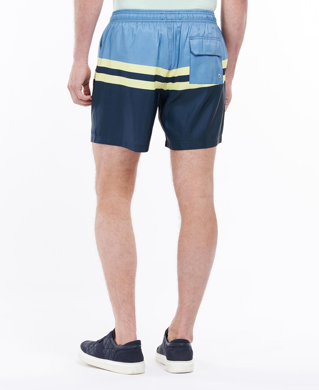 Barbour Double Stipe Swim Férfi Nadrág Kék | 654902-CJN