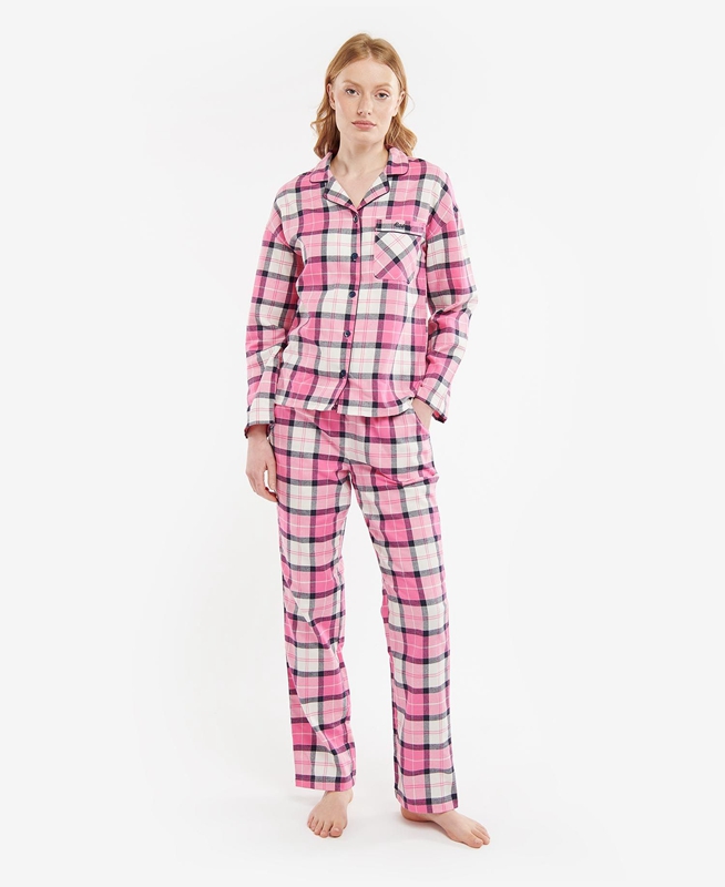 Barbour Ellery PJ Set Női Hálóruha Rózsaszín | 581732-JTV