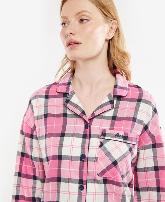 Barbour Ellery PJ Set Női Hálóruha Rózsaszín | 581732-JTV