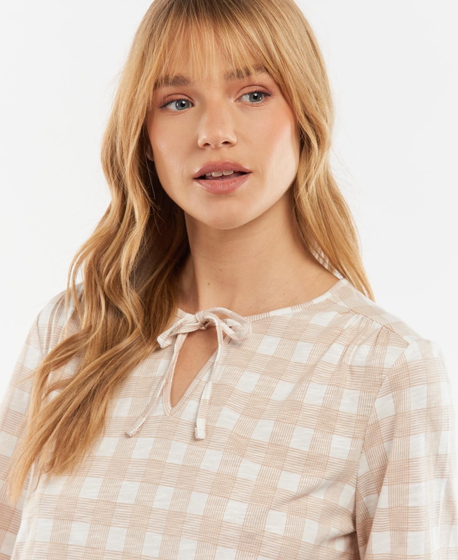 Barbour Ember Női Póló Fehér | 732169-WIX