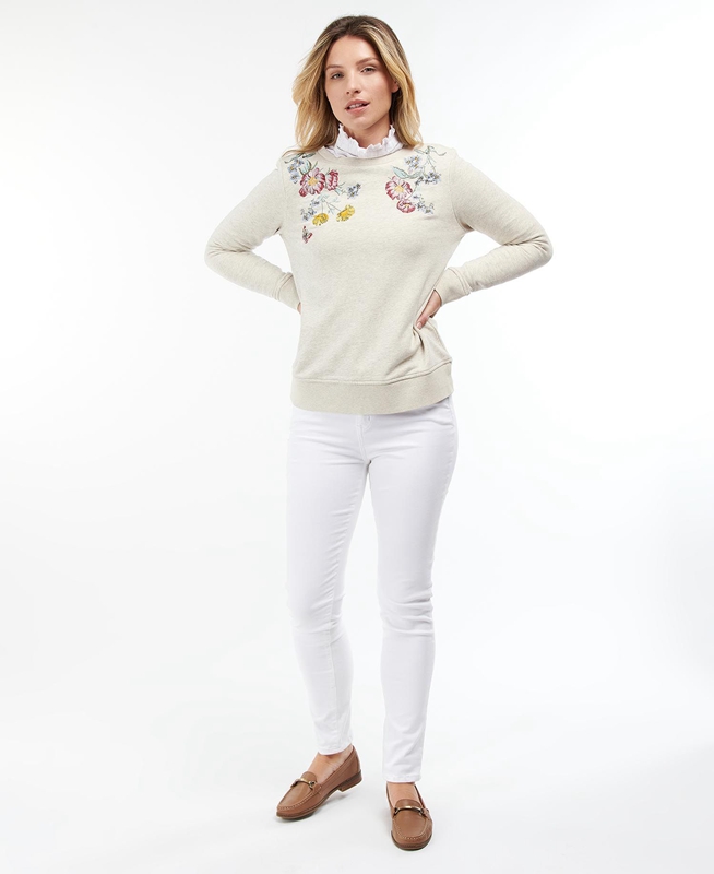 Barbour Esme Női Pulóverek Krém | 316584-EWK