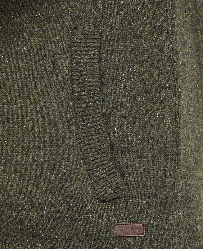 Barbour Essential Cardigan Tisbury Zip Through Férfi Pulóverek Zöld | 138256-DYP
