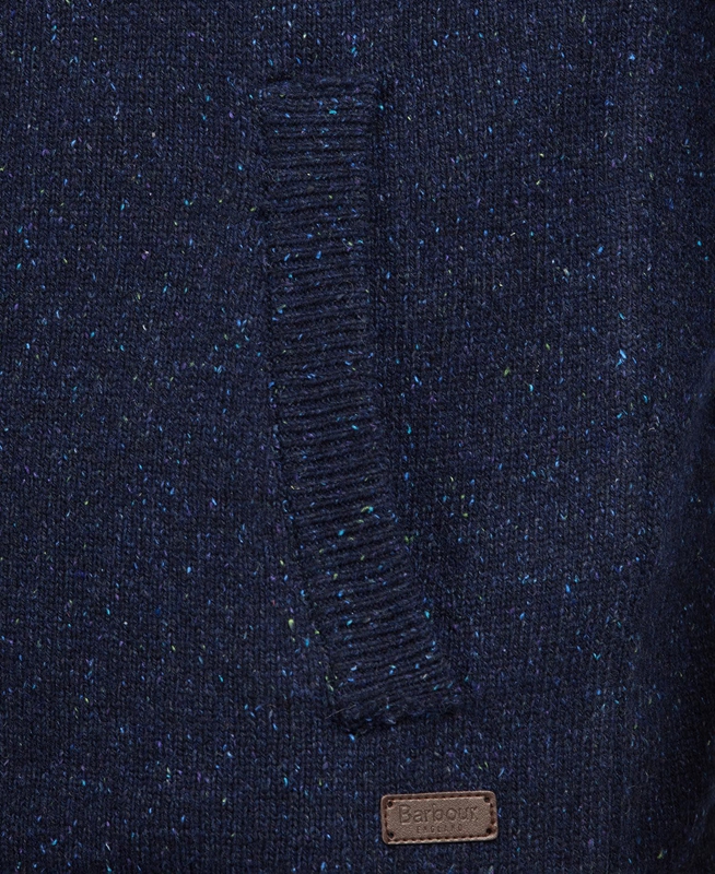 Barbour Essential Cardigan Tisbury Zip Through Férfi Pulóverek Sötétkék | 976410-ZVC