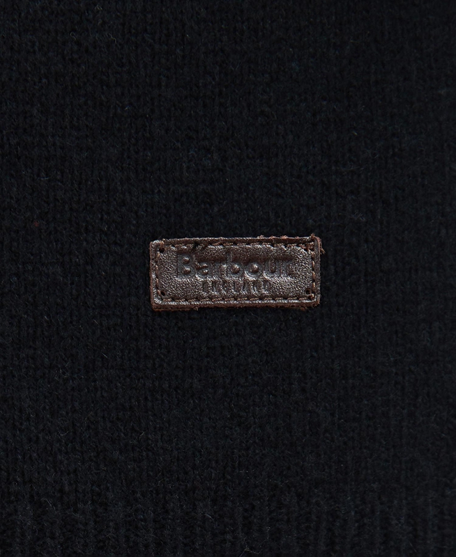 Barbour Essential Elbow Patch Férfi Pulóverek Fekete | 913460-TMJ