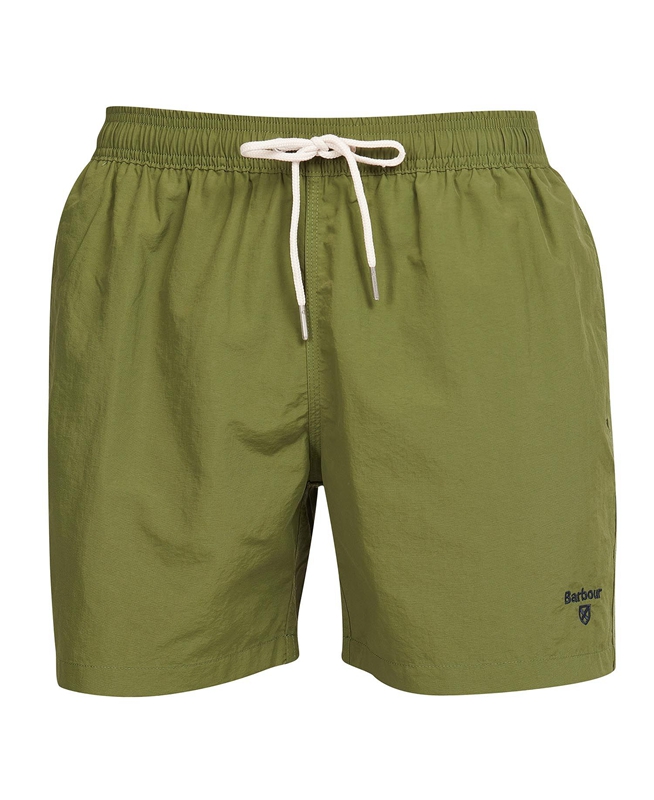 Barbour Essential Logo 5'' Swim Férfi Nadrág Olivazöld | 648735-GUI