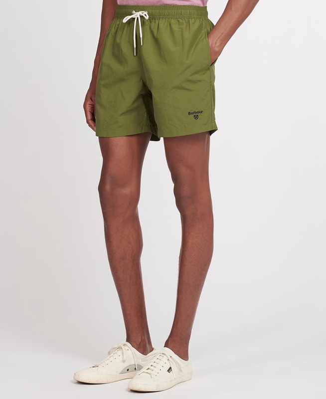 Barbour Essential Logo 5'' Swim Férfi Nadrág Olivazöld | 648735-GUI
