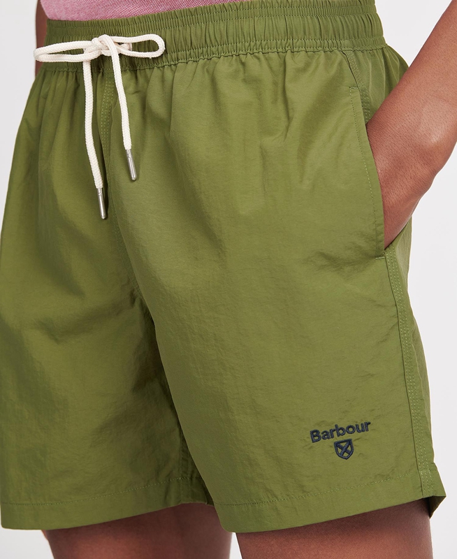 Barbour Essential Logo 5\'\' Swim Férfi Nadrág Olivazöld | 648735-GUI