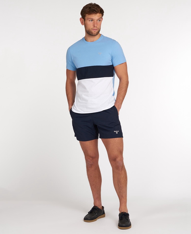 Barbour Essential Logo 5'' Swim Férfi Nadrág Sötétkék | 879254-UWP