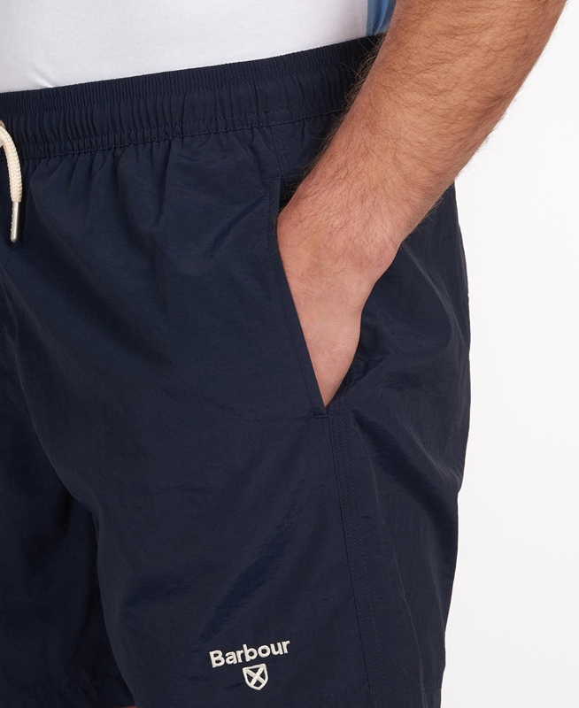 Barbour Essential Logo 5'' Swim Férfi Nadrág Sötétkék | 879254-UWP