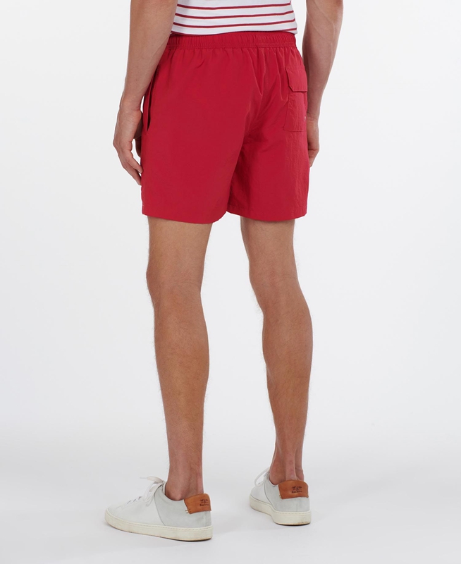 Barbour Essential Logo 5'' Swim Férfi Nadrág Piros | 924387-GZA