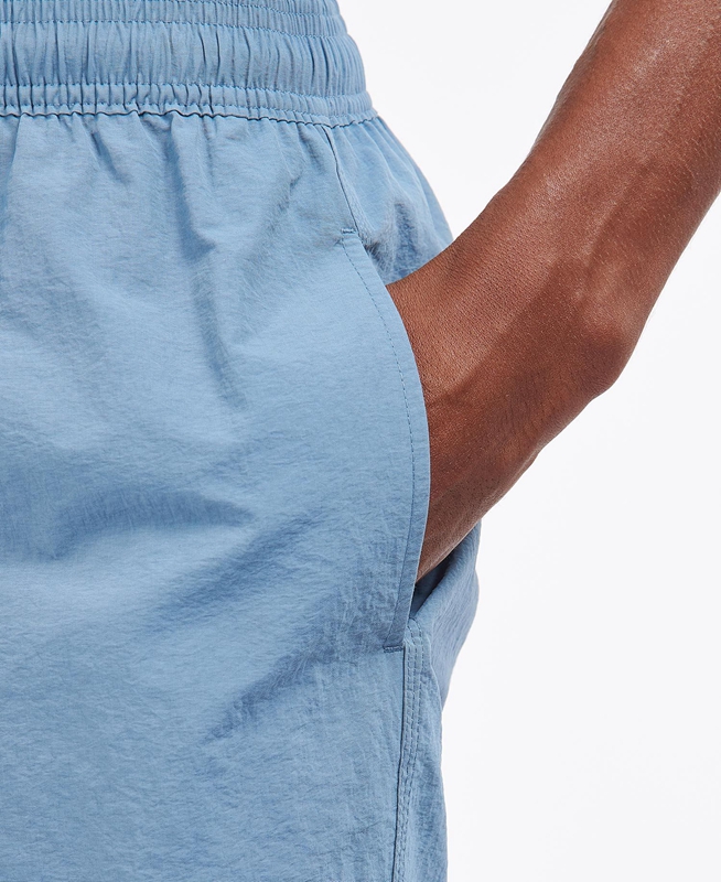 Barbour Essential Logo Swim Férfi Nadrág Kék | 308915-AMN