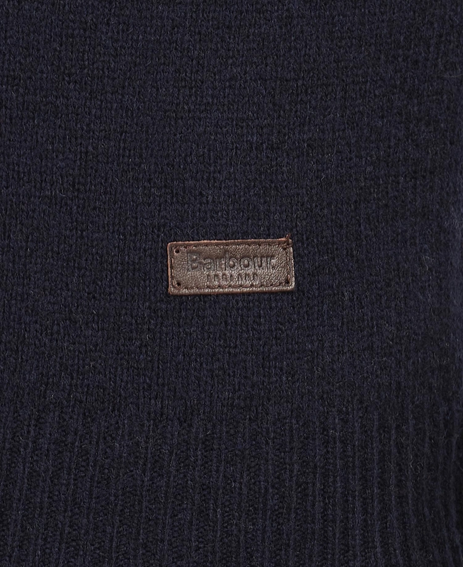 Barbour Essential Patch Half Zip Férfi Pulóverek Sötétkék | 096782-DEC