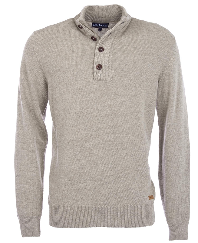 Barbour Essential Patch Half Zip Férfi Pulóverek Szürke | 108729-FKE