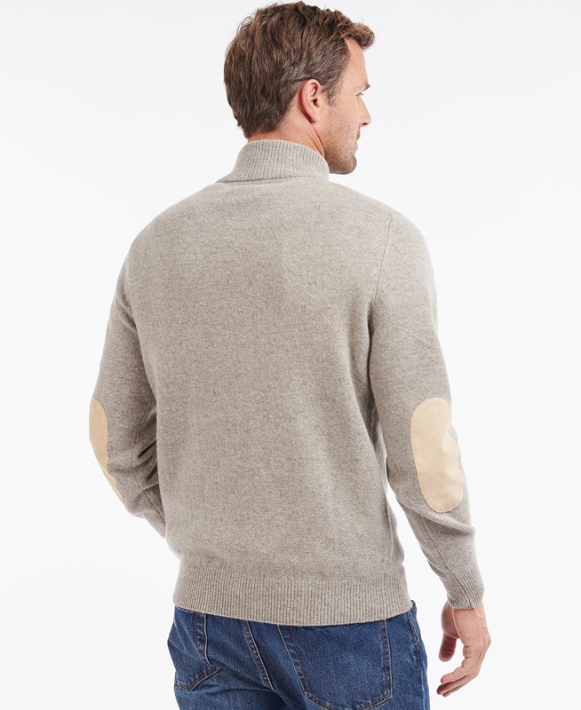 Barbour Essential Patch Half Zip Férfi Pulóverek Szürke | 108729-FKE