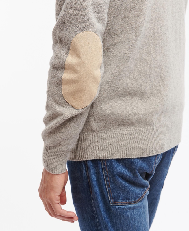 Barbour Essential Patch Half Zip Férfi Pulóverek Szürke | 108729-FKE