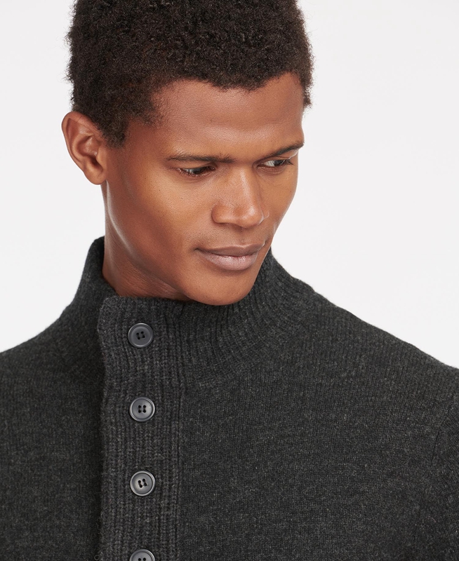 Barbour Essential Patch Half Zip Férfi Pulóverek Fekete | 201596-FCN