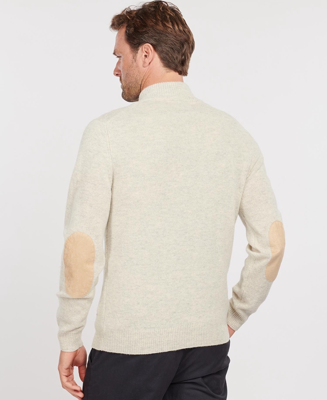 Barbour Essential Patch Half Zip Férfi Pulóverek Bézs | 459321-ASR