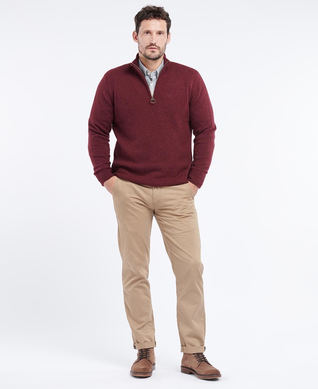 Barbour Essential Tisbury Half Zip Férfi Pulóverek Türkiz | 409386-ARE