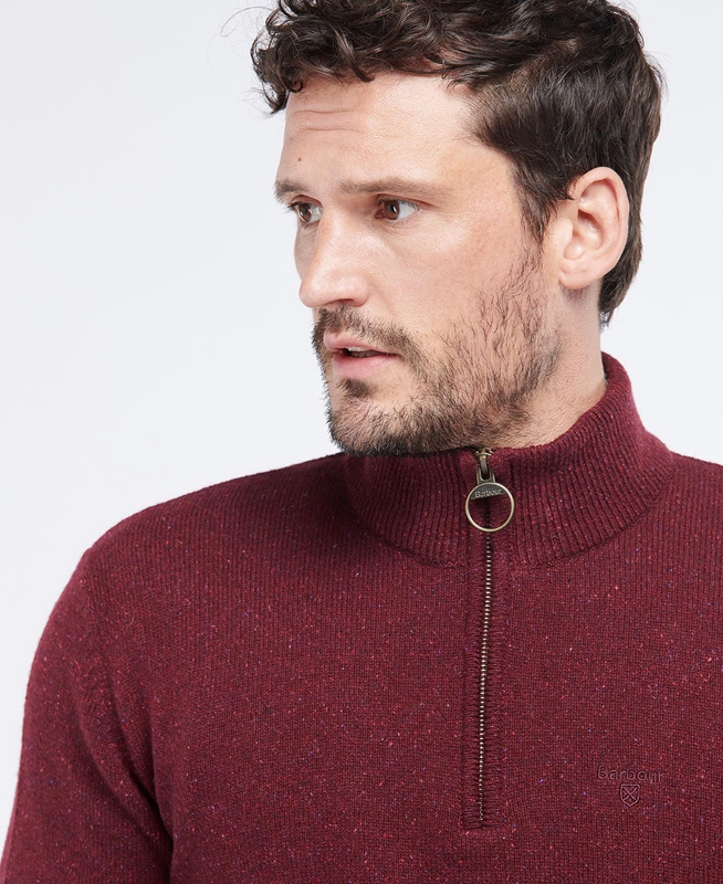 Barbour Essential Tisbury Half Zip Férfi Pulóverek Türkiz | 409386-ARE