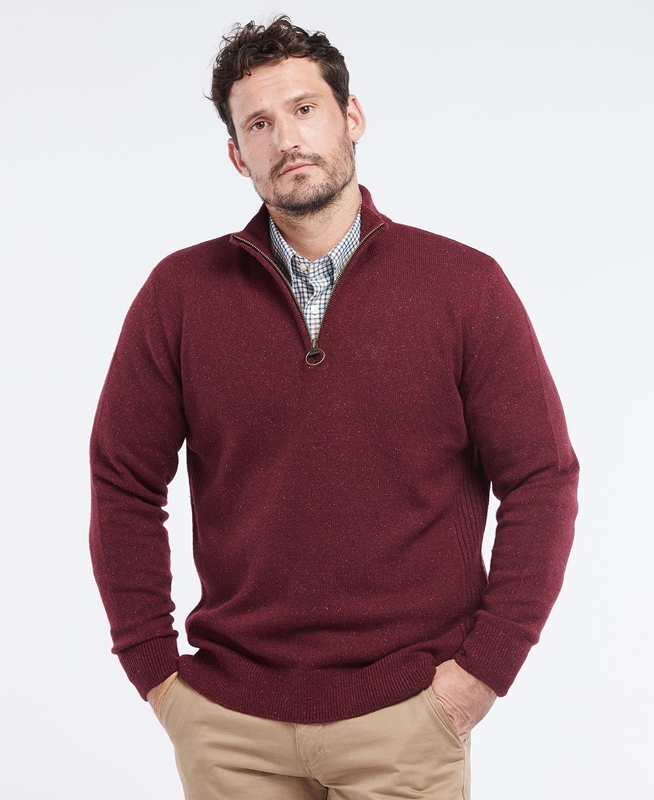 Barbour Essential Tisbury Half Zip Férfi Pulóverek Türkiz | 409386-ARE