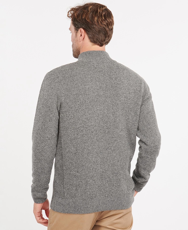 Barbour Essential Tisbury Half Zip Férfi Pulóverek Szürke | 617940-OPY