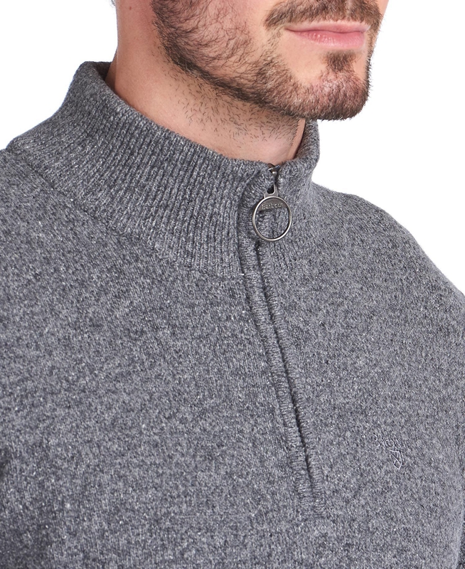 Barbour Essential Tisbury Half Zip Férfi Pulóverek Szürke | 617940-OPY